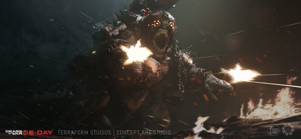 san_goh97's tweet photo. Gears of War: E-DAY | Brumak

Here's some of the Brumak design work I created for Gears of War: E-DAY with Terraform Studios!

It was an honor to work on such an iconic creature.

#GearsofWar #GearsofWarEDay #ConceptArt #CreatureDesign #ZBrush https://t.co/rKsURLdOHn