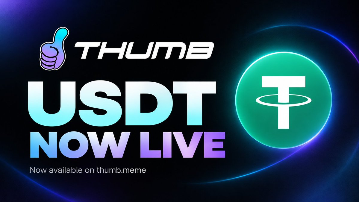 thumb_meme_'s tweet photo. $USDT trading is now live on https://t.co/HNzmEexupl.

As part of our multi-base-token support, $USDT is now available on the platform.

You can now use $USDT to trade meme tokens on https://t.co/HNzmEexupl.

More base tokens will be supported over time. 👍

https://t.co/JbSpE7wMRd

#thumbmeme #AnubisChain #Meme