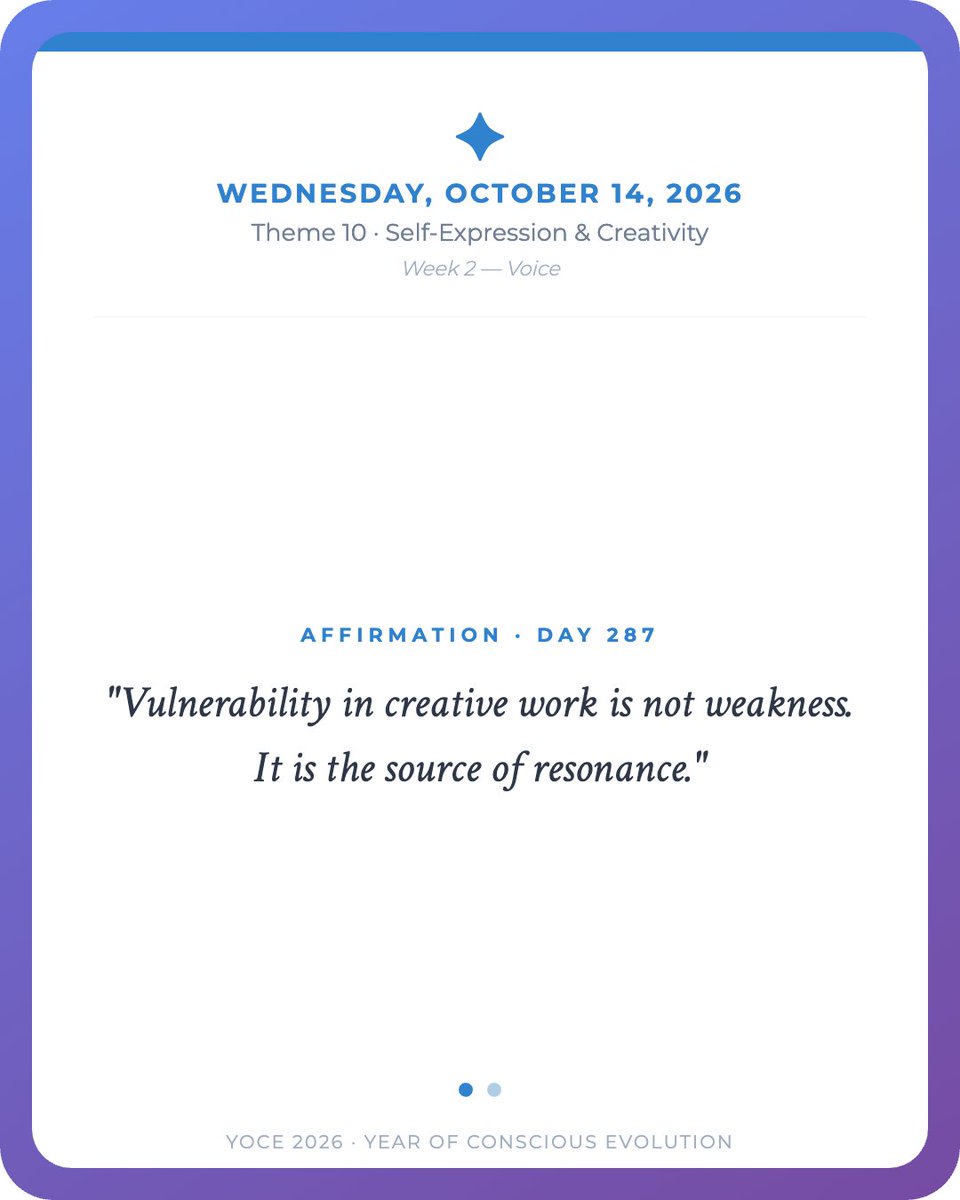 filmmakhers's tweet photo. Day 287 ✨ | YOCE 2026

"Vulnerability in creative work is not weakness. It is the source of resonance."

#YOCE2026 #FindYourVoice https://t.co/hUEQEmJOU3