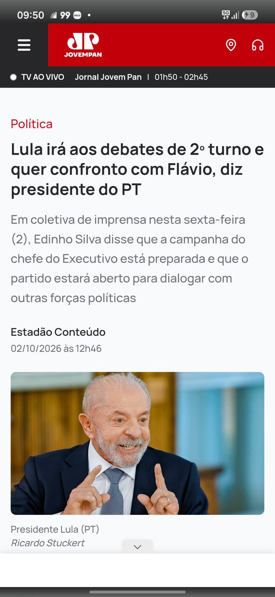 victamilho's tweet photo. @nikolas_dm @FlavioBolsonaro sendo que o lula ja tinha dito que ia em todos os debates https://t.co/f3jii2NBtj
