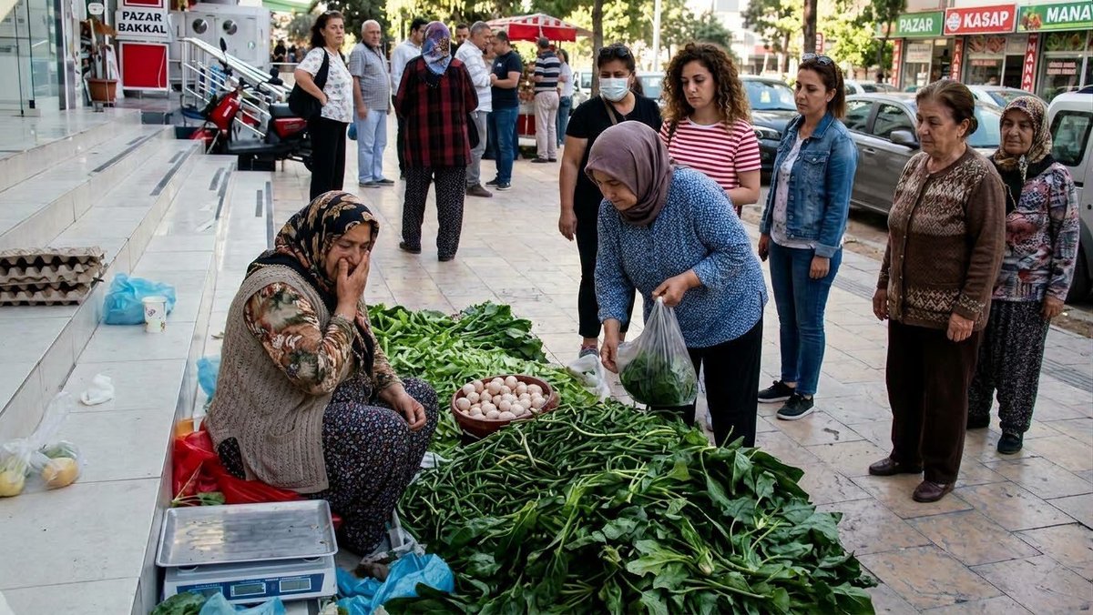 Sari_Haber's tweet photo. Adana’da kocası hasta olduğu için çalışamayan, hem ona hem de 3 çocuğuna bakmak için yerde tezgah açıp marul maydonoz sebze satan Gamze Yılmaz’ın, haldeki toptancılara vereceği para çalınmış.

Borçlanarak tekrar sebzeler alan kadın yeniden tezgah açıp satışa başlamış.
+++ https://t.co/YnBm0dMnUs