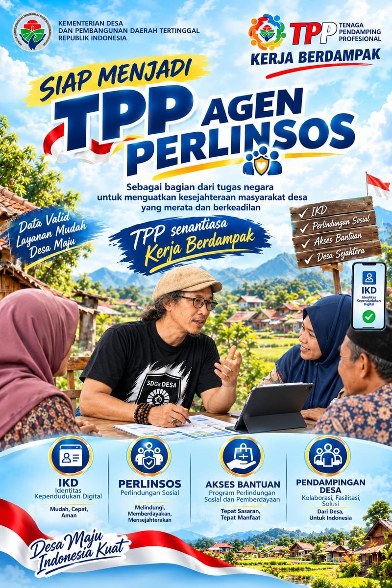 valenanaq's tweet photo. PENDAMPING DESA TPP Kementerian Desa PDT di  seluruh Indonesia siap menjadi Agen Perlinsos guna mendata dan mensukseskan pemerataan perlindungan sosial masyarakat

@setkabgoid
@kemendespdt
@bpsdmkemendesa

#TPPAgenPerlinsos
#KementerianDesaPDT
#BPSDMKementerianDesaPDT
#BangunDesa https://t.co/UAEVIdNCbj