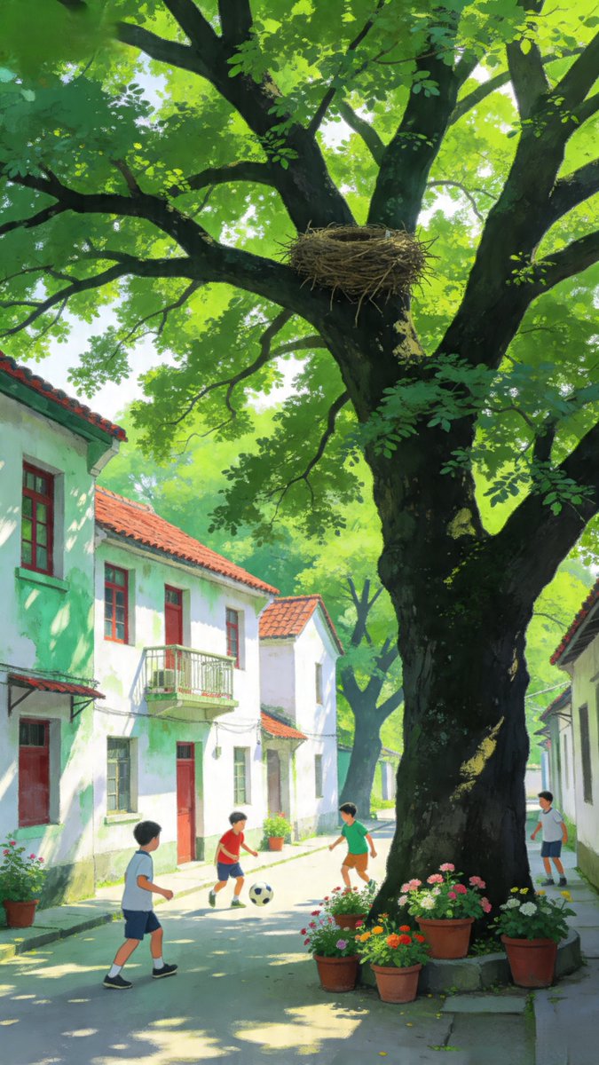 kimzacliv's tweet photo. Today I walked by a street vendor leaning on a faraway banyan tree, and a small bird’s nest caught my eye ，what a quiet moment.， https://t.co/d71NQzujJJ