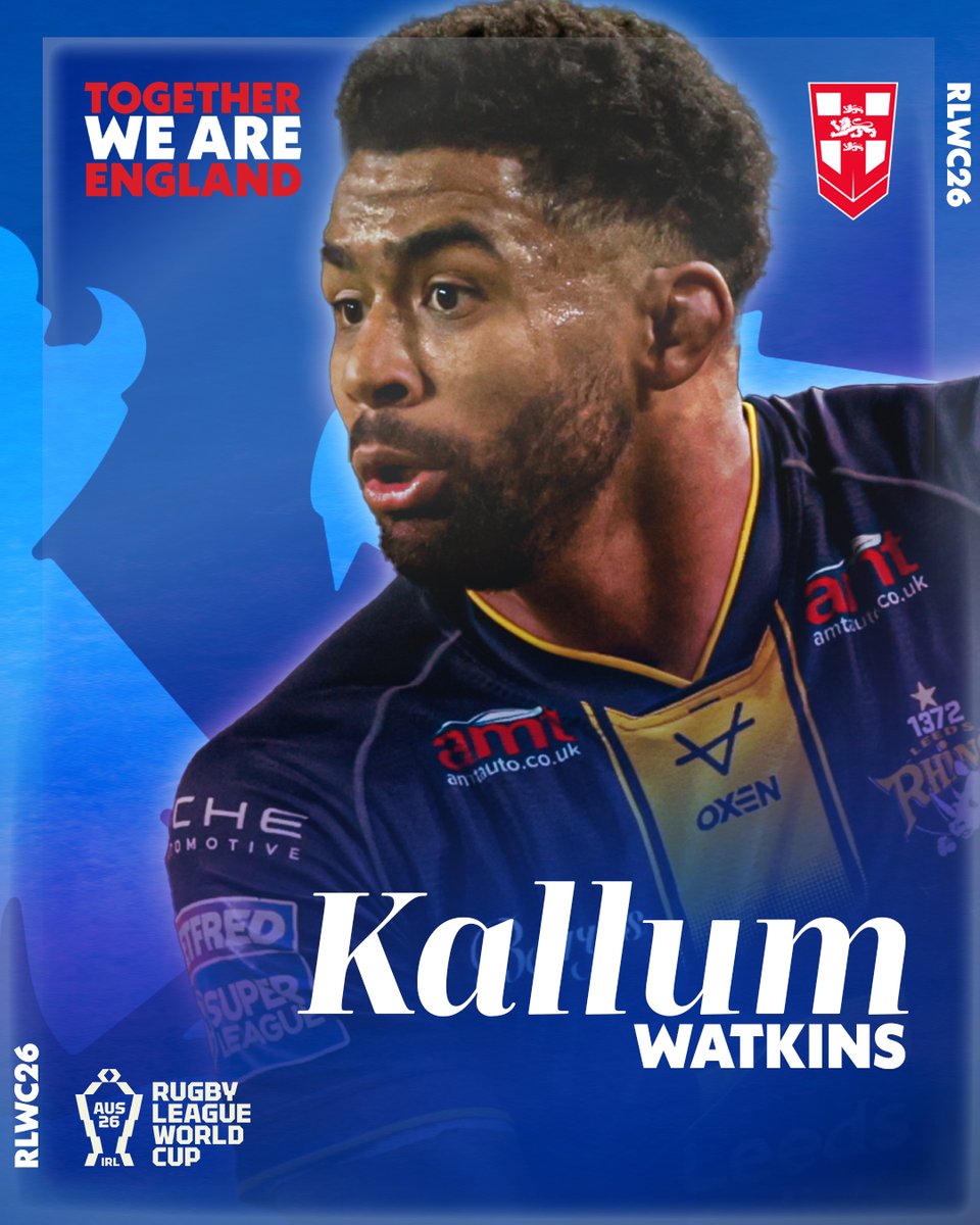 England_RL's tweet photo. Kallum Watkins has been added to the #EnglandRL Men's squad for the @rugbyleaguewcup 🏴󠁧󠁢󠁥󠁮󠁧󠁿

He will replace Morgan Smithies who has been ruled out via injury 🏉 https://t.co/48SbOUKy7P