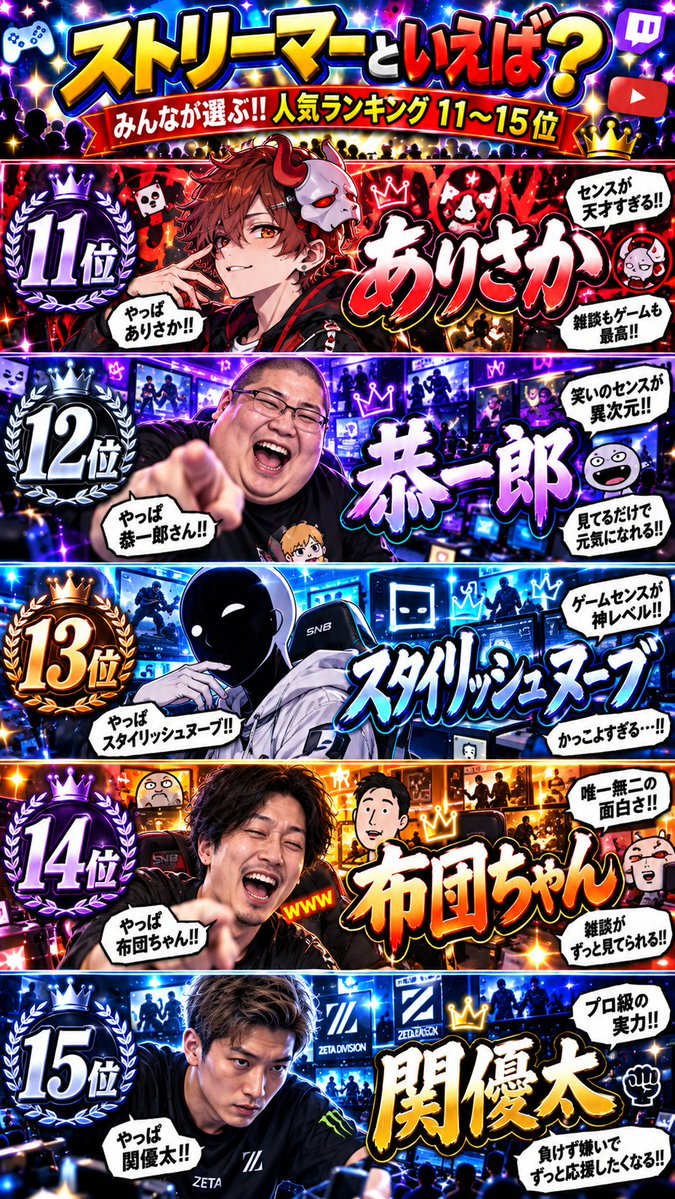 humei_666's tweet photo. 男性ストリーマーといえば～！？ https://t.co/7IXSr4n9Mo
