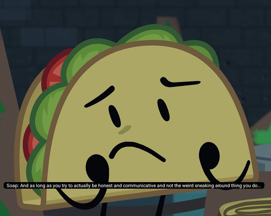 artsticfool's tweet photo. // IV 8 SPOILERS
.
.
.
.

Okay I don't think I've seen anyone mention this yet but Soap being the one to reach out to Taco first and reassure her before Microphone does is really really important to me #tacomicsoap https://t.co/1L4IkJ6Zhr