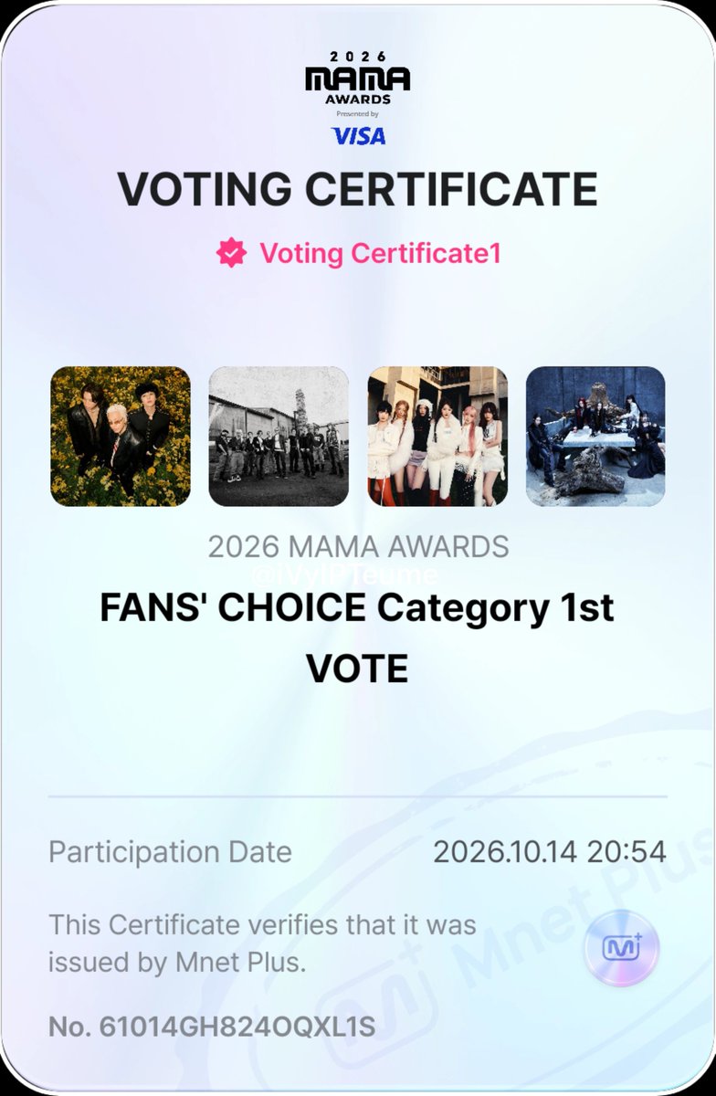 iVyIPTeume's tweet photo. Day 1 and 2 ✅
#2026MAMAVOTE #BIGBANG https://t.co/wcLHszv91g