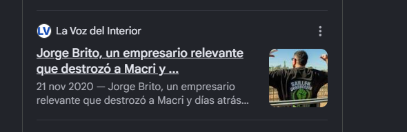 fedeini116714's tweet photo. @guidodebate Es gracioso, literal pones en google brito admiro macri y lo primero que te aparece es esto. Quizas sos tan nabo que te lo estas confundiendo con Angel de Brito que viendo lo que escribis es bastante posible. https://t.co/L1z4RaSs66