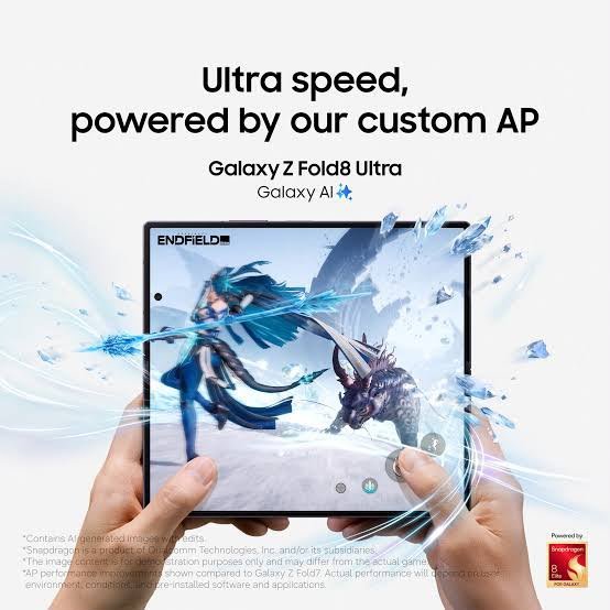Chomey_za's tweet photo. The visuals are absolutely crisp. You can really see how the advanced GPU brings out the finest details in the game world. Insane stuff! 
@SamsungMobileSA #GalaxyZFold8 #GalaxyAI https://t.co/EHxWwqlahw