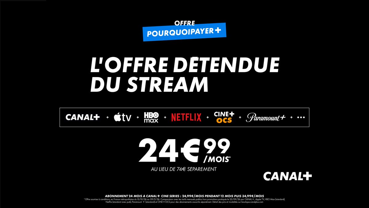 canalplusgroupe's tweet photo. Pourquoi payer + ?
La nouvelle campagne publicitaire qui valorise avec humour l'agrégation.

@BETCParis