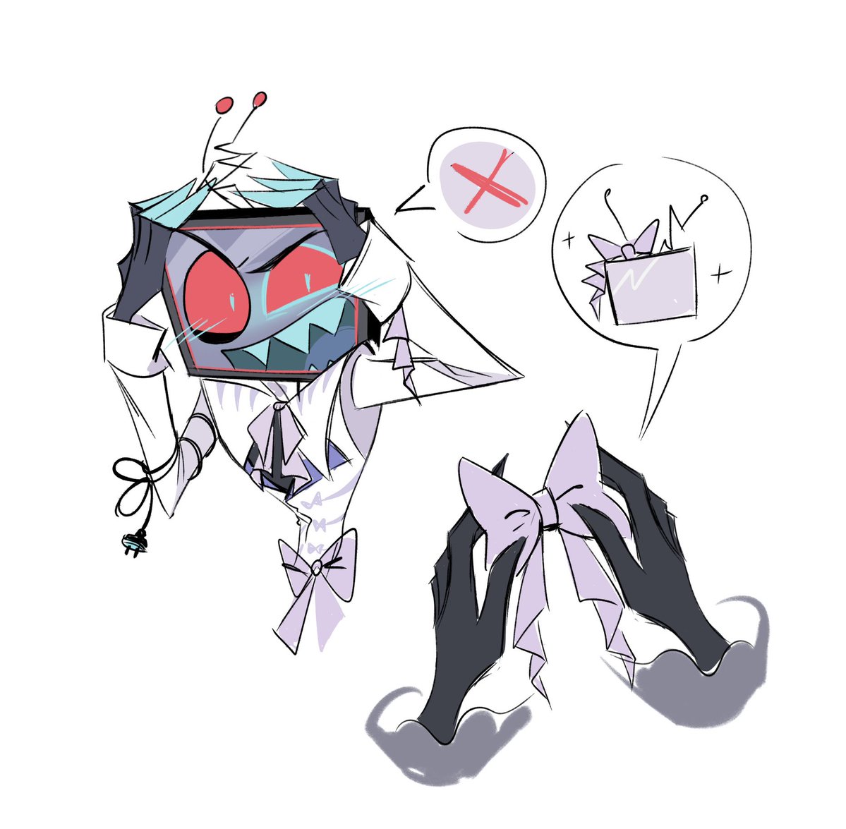 shiyiii3's tweet photo. Just thinking about the supposed bow that should be on Vox’s head and the wire wrapped around his arm. https://t.co/qEn2iYQBdw