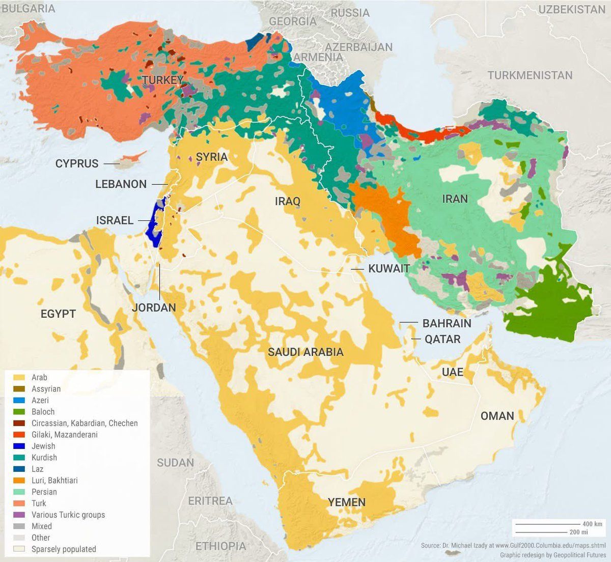 JoshuaBarzon's tweet photo. Ethnic Composition of the Middle East https://t.co/68ZWqkP6cU