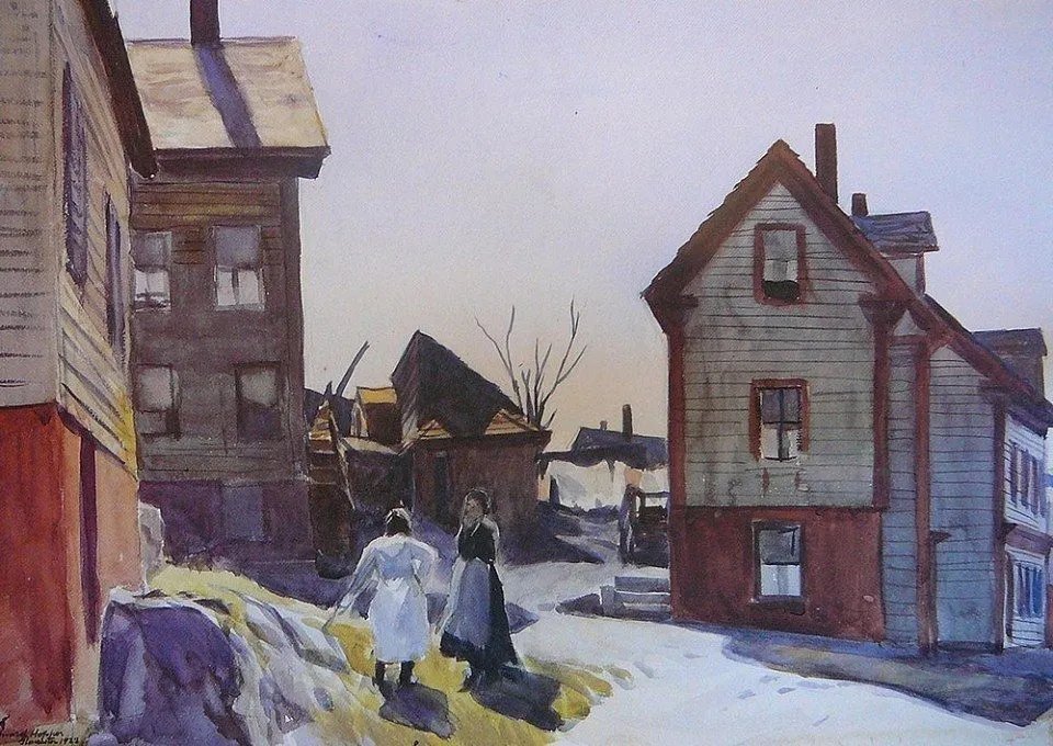 artisthopper's tweet photo. Italian Quarter - 1923 #artbots #hopper https://t.co/dijjaIdUAQ