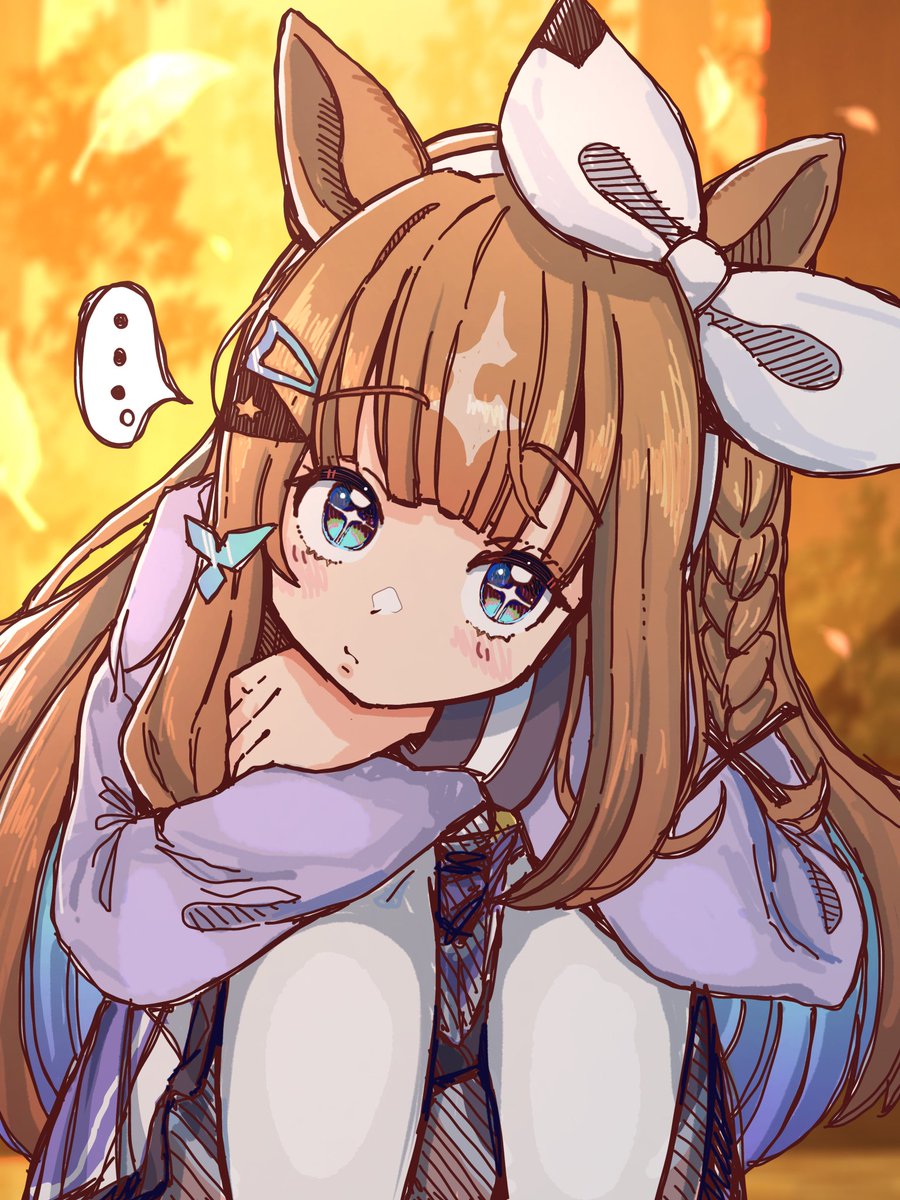 rakugakiRAID's tweet photo. 目線の先は……？  #ウマ娘 https://t.co/BsuzFxv9bu