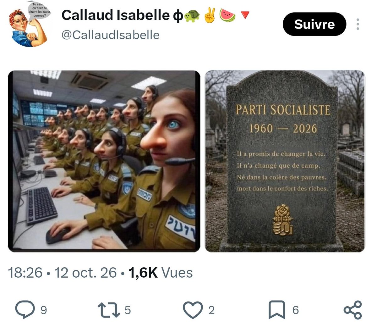 Nopasaran_a's tweet photo. 1) c'est pas une "photo débile" mais 1 visuel antisémite
2) ce relai été absolument cohérent avec ce que vous pensez de la situation en mode conspi/antisémite imaginant des votes venant de bots d'Israel sans aucun début de preuve sur ce dossier (victoire RG aux primaires PS)
3)⤵️ https://t.co/jlPixylEZx