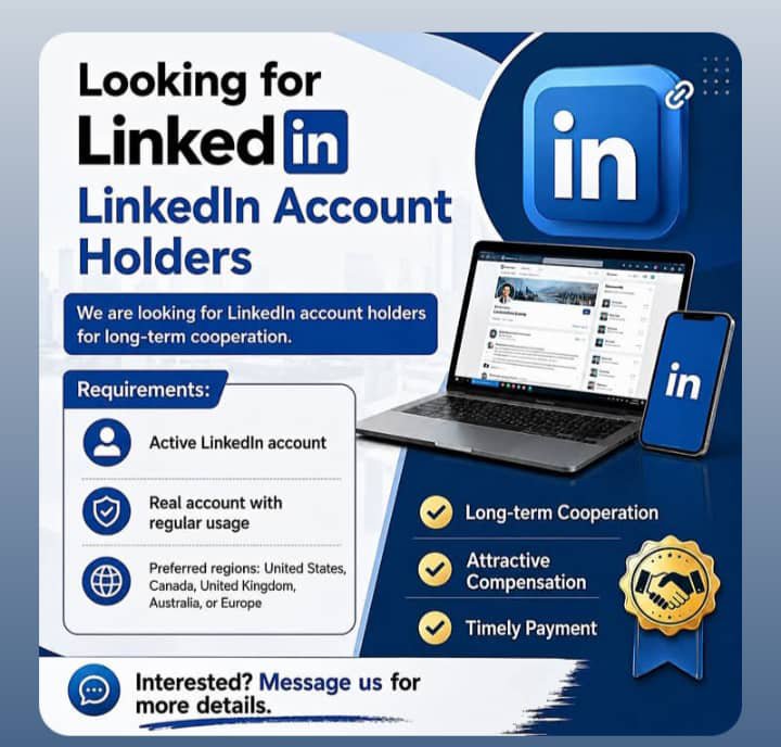 obialuneze's tweet photo. 💼 Rent Your LinkedIn &amp; Earn $20–$100/Week 💸

✅ 100+ connections
✅ 1+ year old account
🔒 Safe &amp; easy
⚡ Fast payments

DM or join WhatsApp 📲https://t.co/qWjeg3NHG1 https://t.co/OsbUsHjtgG