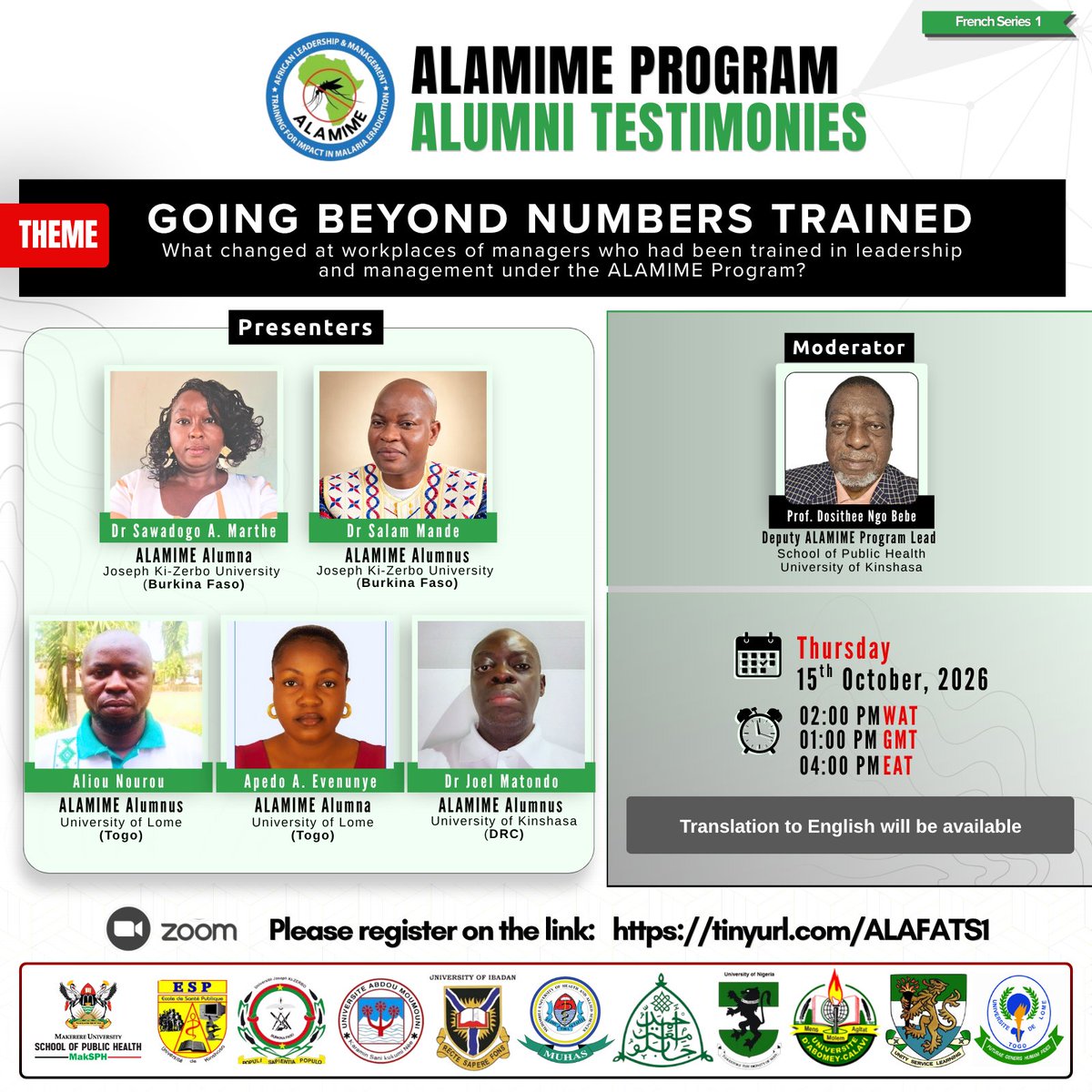 ALAMIMEprogram's tweet photo. Tomorrow | ALAMIME Program Alumni Testimonies (French Series 1) Webinar

🗓️ Thursday, 15 October, 2026
🕑 02:00 pm (WAT)/ 01:00 pm (GMT)/ 04:00 pm (EAT)

🔗 https://t.co/39GePT0hxH https://t.co/f71ZtOMbkJ