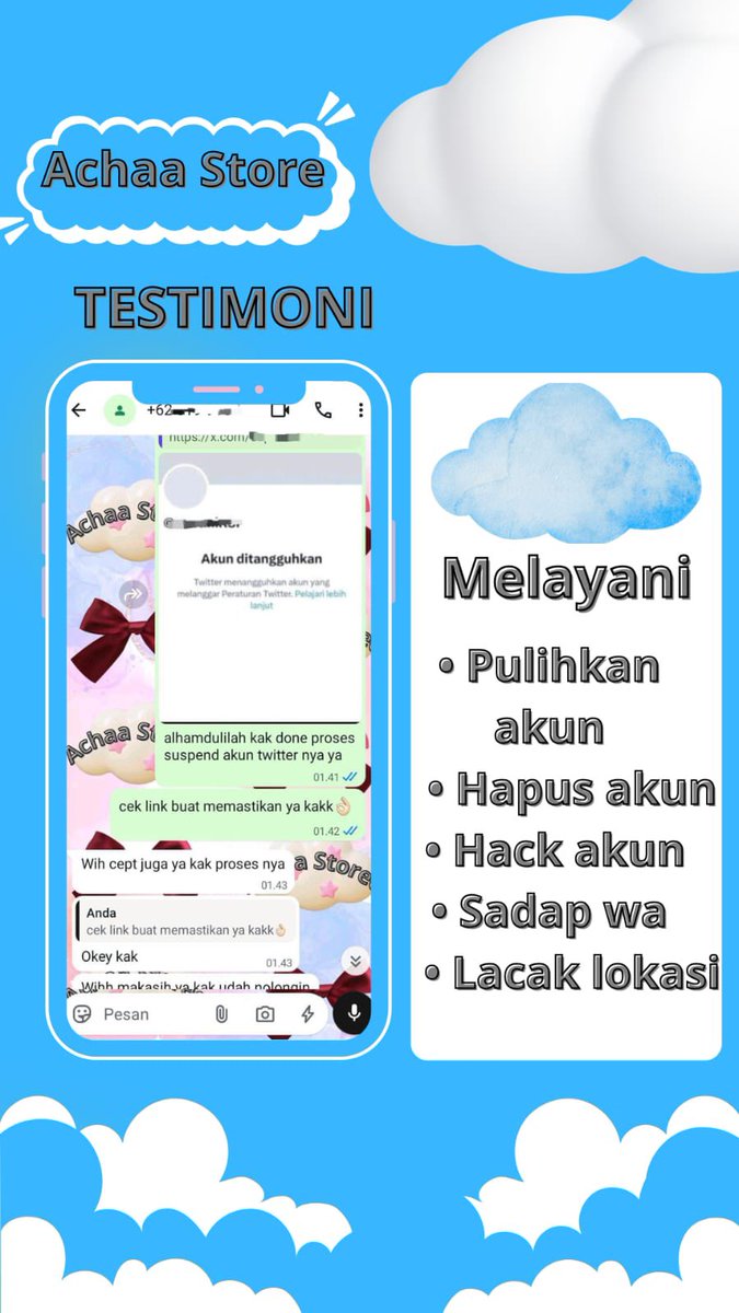 osatruj's tweet photo. All JASA❕

💭jasa hapus akun
💭jasa pemulihan &amp; balikin akun lupa pasword/ke hack
💭jasa lacak lokasi
💭jasa sadap wa
💭jasa lacak hp hilang by no hp/imei/akun
💭jasa hack/pemulihan akun (email,ig,wa,twiter/x, fb,tiktok)

fast proses langsg ke wa dibio ya…❗️ https://t.co/0LPcvGzKTc