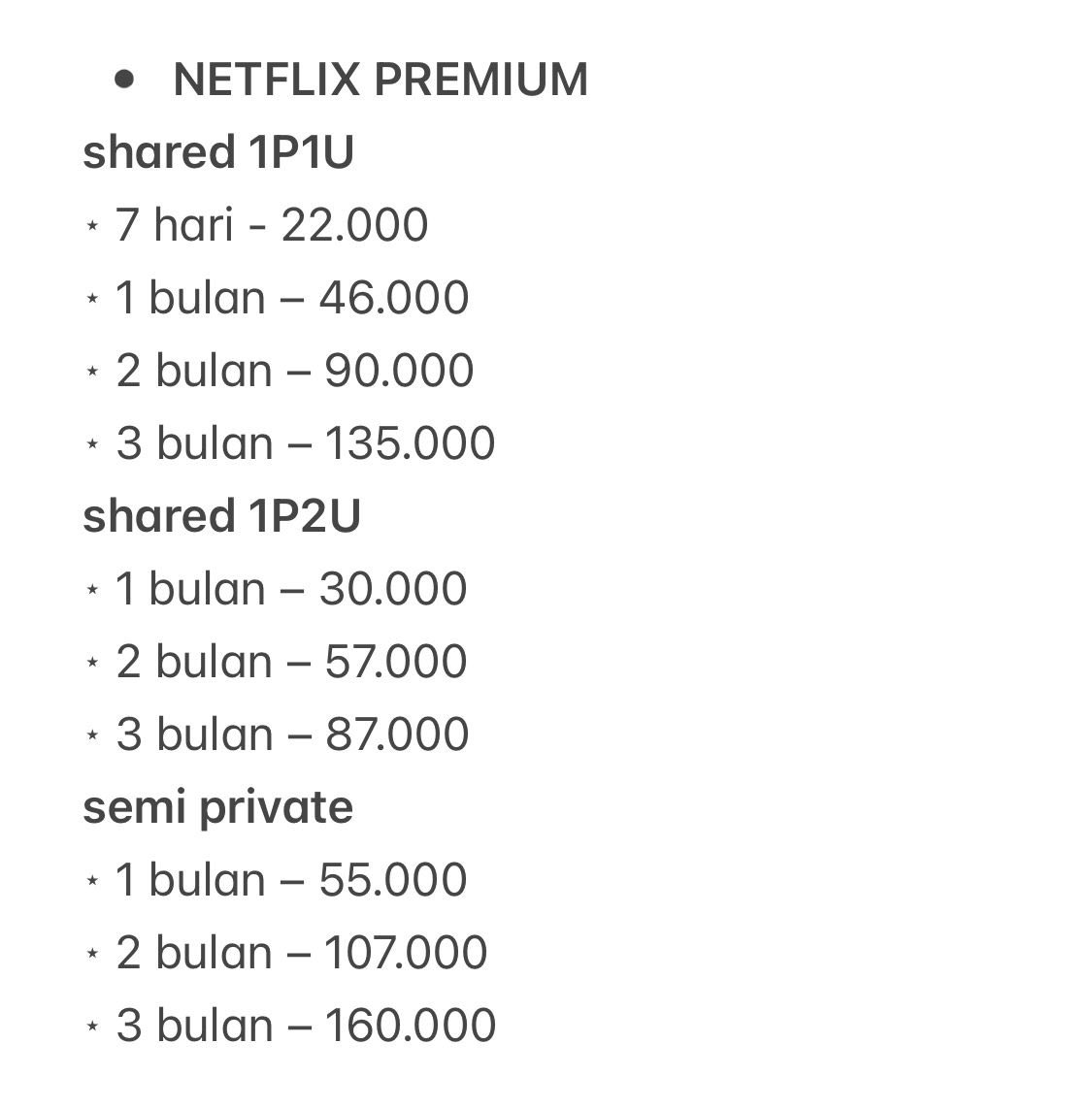 haruharulop's tweet photo. haloo aku jual aplikasi premium netflix canva capcut youtube viu spotify apple music iqiyi wetv get contact prime video scribd dan grammarly #zonauang 

order via https://t.co/ZiukRsRk8j https://t.co/GzrxMWy7pp