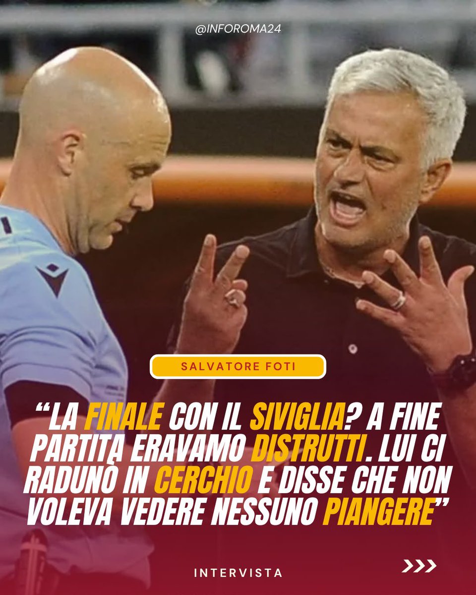 inforoma24's tweet photo. 🟡🔴 Verso #RomaRealMadrid, #Foti ha parlato della sua esperienza con l#ASRoma di #Mourinho.
🔍 Il tecnico dell’Acireale è tornato a parlare della finale di #UEL.
📸 Salvatore Fornelli
📲: @LaRepubblica_it
📃 Leggi i dettagli su https://t.co/IFea16JT4E https://t.co/e2orOKhQUf