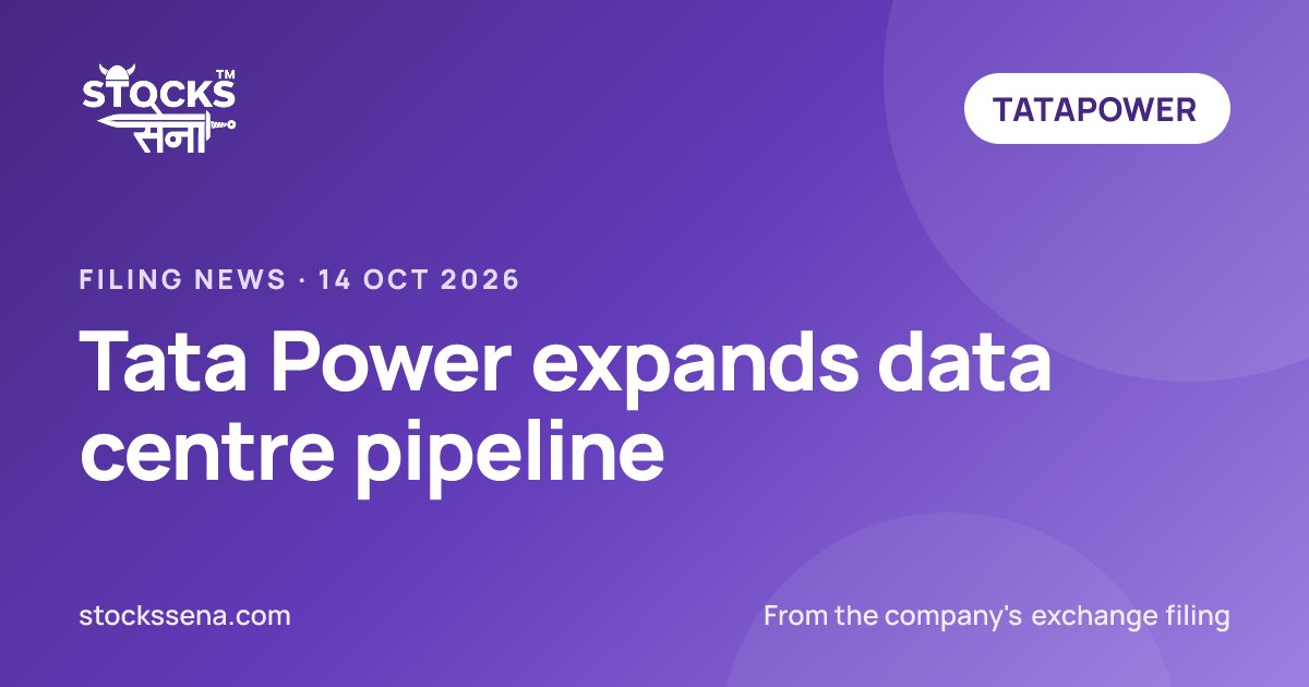 stocks_sena's tweet photo. Tata Power says its data centre opportunity pipeline is over 2.8 GW, with 29 active workstreams across 18 data centre operators.
https://t.co/H69viQvDtO
#TATAPOWER #Nifty #StockMarket https://t.co/MujlvtNLLj