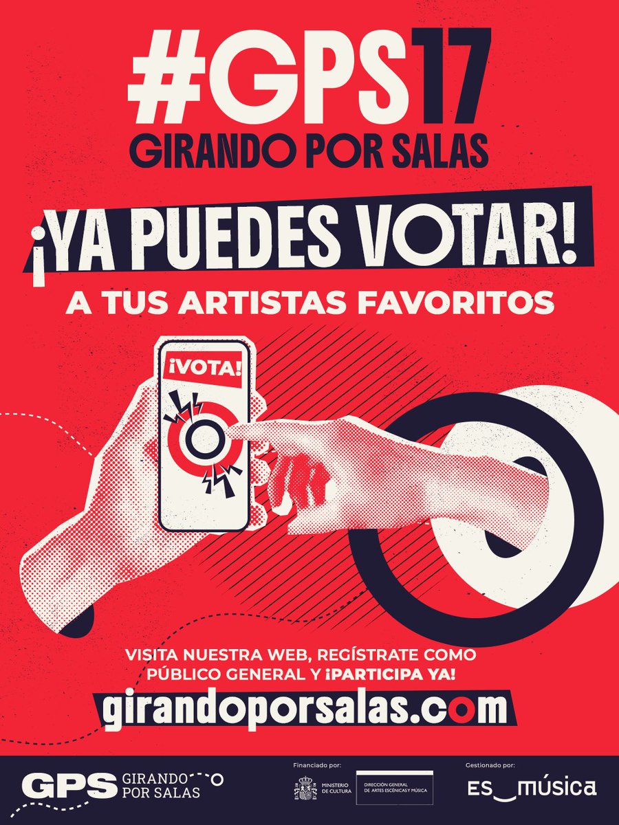 ARTEspectaculo's tweet photo. Abierta la votación popular de la 17ª edición de @girandoporsalas 
Toda la información aquí 👉🏼 https://t.co/Rgv5pV9IIV
¡Date prisa, tienes hasta el 21 de octubre!
@culturagob @esmusica_org 

#GPS17 #GirandoPorSalas #NosVemosEnLasSalas https://t.co/pOOwff0Byz