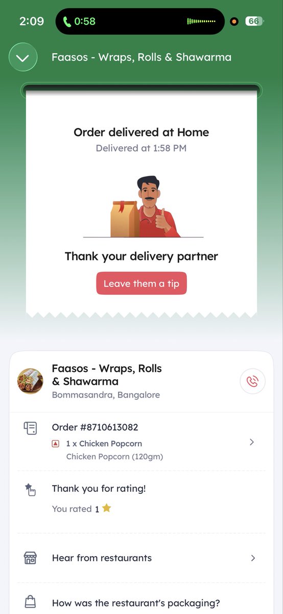 Kavyagmurthy1's tweet photo. Escalating this issue to @zomato I paid for 120g of chicken popcorn but received only 60g.customer support has failed to provide a resolution, asking me to email instead. Why should customers pay the full price for half the quantity? Please intervene and resolve this issue. https://t.co/Bmcaj5thDu