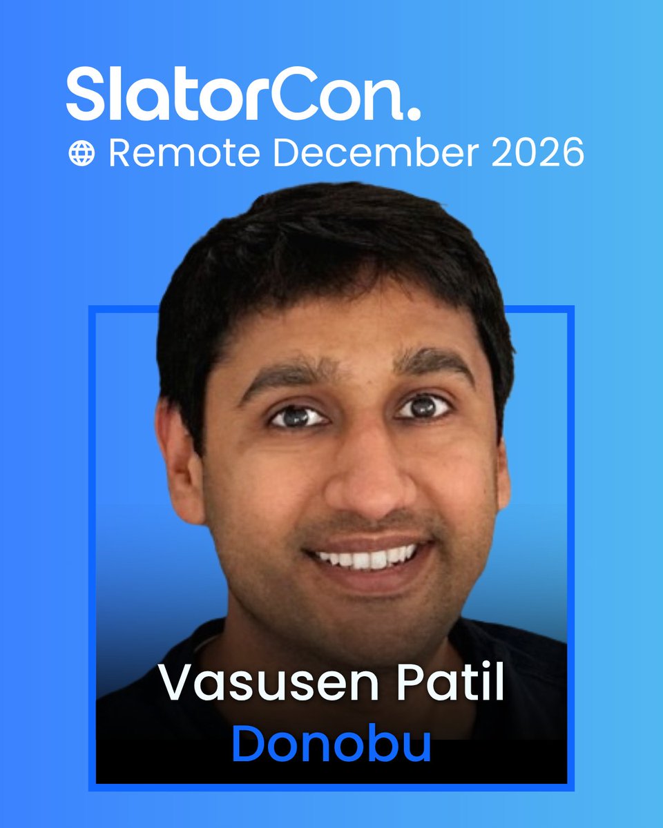 slatornews's tweet photo. ✨ Speaker Spotlight ✨

We're excited to welcome Vasusen Patil, Co-founder & CEO at @DonobuAI, to the virtual stage at #SlatorCon Remote December 2026!

Vasusen believes #multilingual QA should run with every release, not happen as an afterthought.

At SlatorCon, Vasusen will showcase how AI agents 🤖 are reshaping multilingual testing, #localization QA, and #voice and chat #AI evaluation.

Secure your Super Early Bird ticket 🎟️ https://t.co/91dMa6bQrq