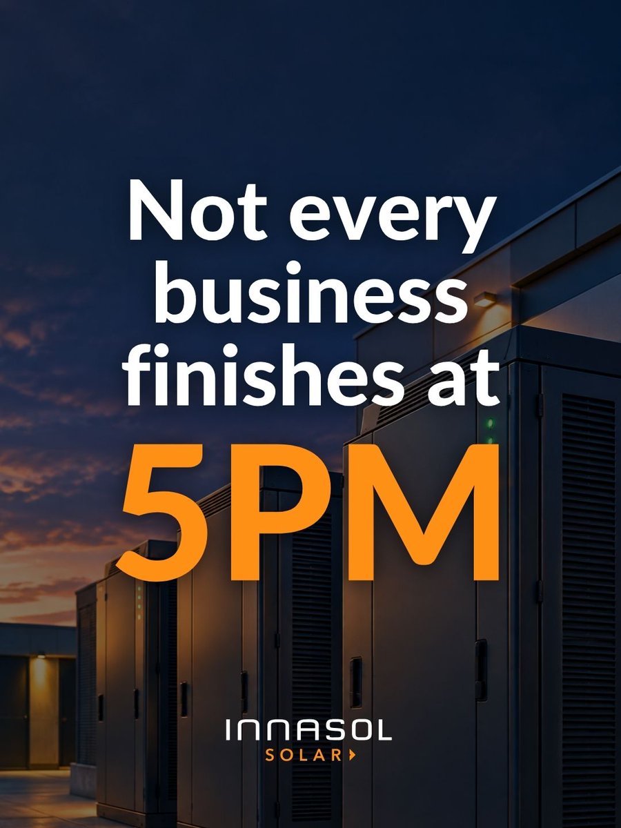 Innasol's tweet photo. For The Free Company, energy demand continues well into the evening.

That's where battery storage comes in.

By storing surplus solar energy during the day and using it later, the business is projected to save more than £18,500 a year while reducing reliance on grid electricity. https://t.co/aQl26wPH2c