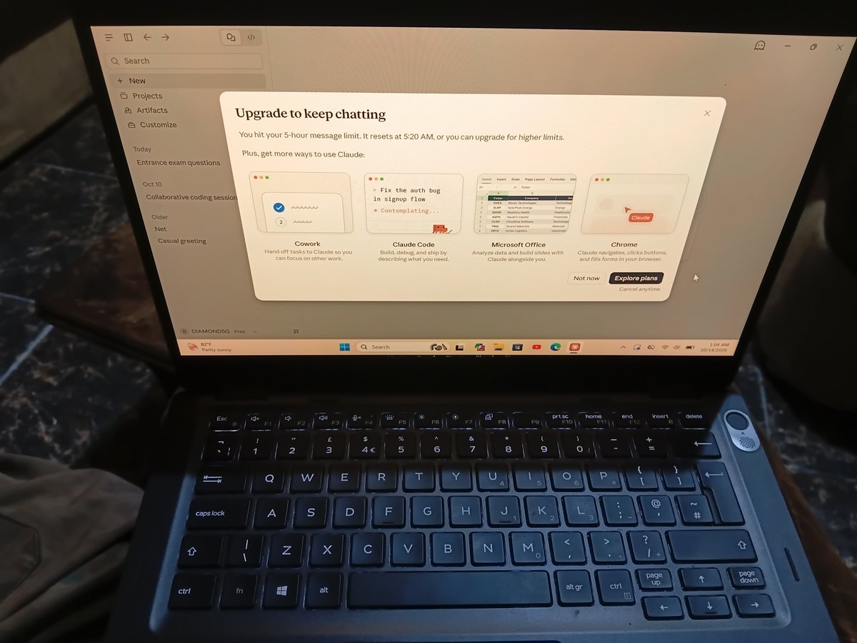 Diamond5G's tweet photo. Omo.
I just exhaust my claude limit in 15 mins, trying to build a Nigeria med school web based game. https://t.co/ytlc3tgIcE