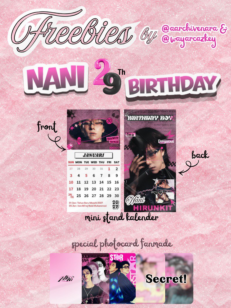 wayarcazkey's tweet photo. 🎀 FREEBIES NANI BIRTHDAY 🎀
by @aarchivenara &amp; @wayarcazkey

📅 1 November 2026
📍 Riase Cafe — Nani Birthday Event #MYNANIGUEH 

౨ৎ RT &amp; like this tweet
౨ৎ come say hi to us! 
౨ৎ limited qty❗
౨ৎ dont sell or throw it! 

open for trade
if u get one, don't forget to tag us! >< https://t.co/fD0ZXJDEiU