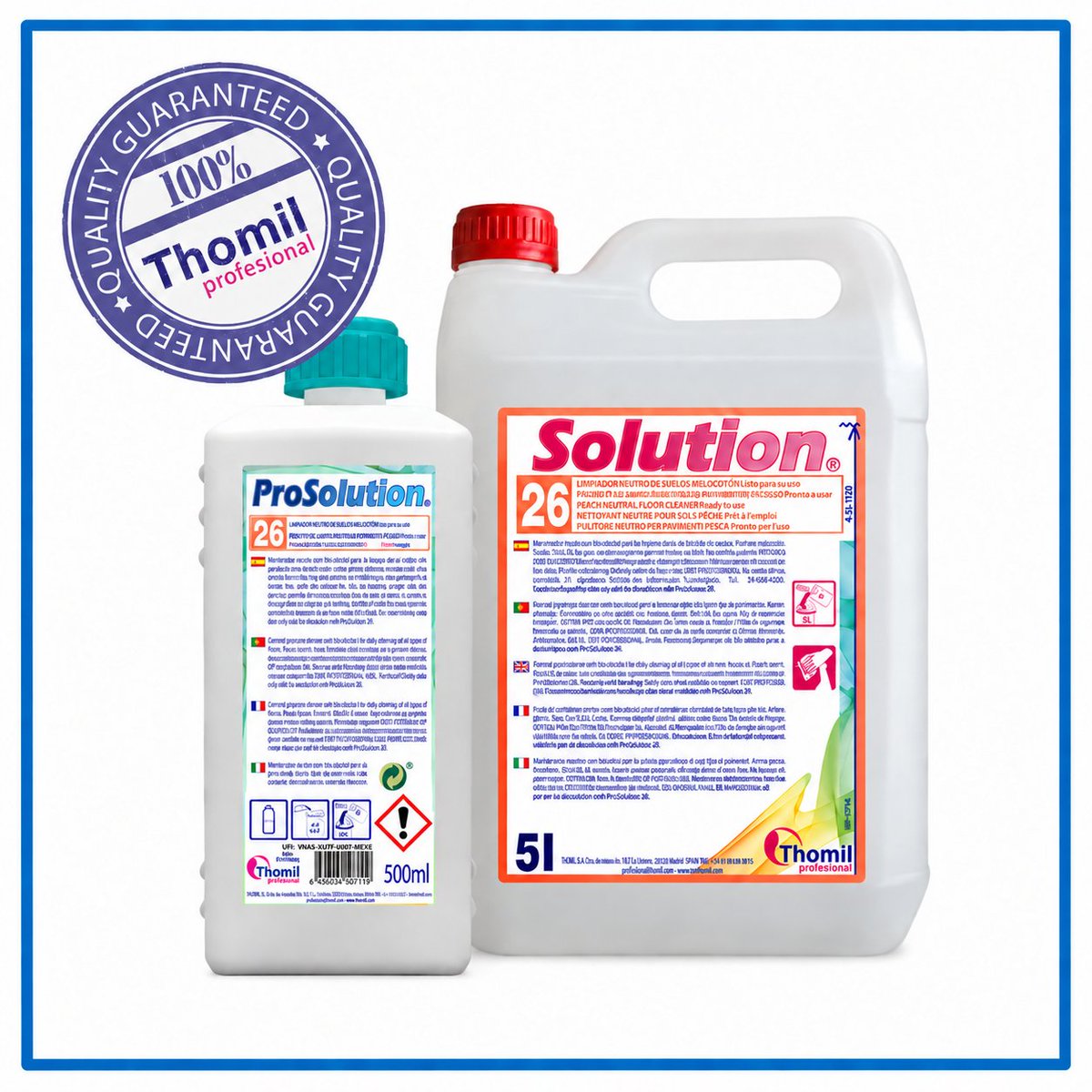 ThomilPro's tweet photo. 🆕 PROSOLUTION Nº26 - LIMPIADOR NEUTRO DE SUELOS MELOCOTÓN 
Limpiador general con bio-alcohol y aroma a melocotón para la #limpieza de superficies. Especialmente recomendado como mantenedor para la limpieza diaria de suelos 👉🏻 https://t.co/5iz150V3UN

#LimpiezaProfesional #Thomil https://t.co/e3EBN42Jeq
