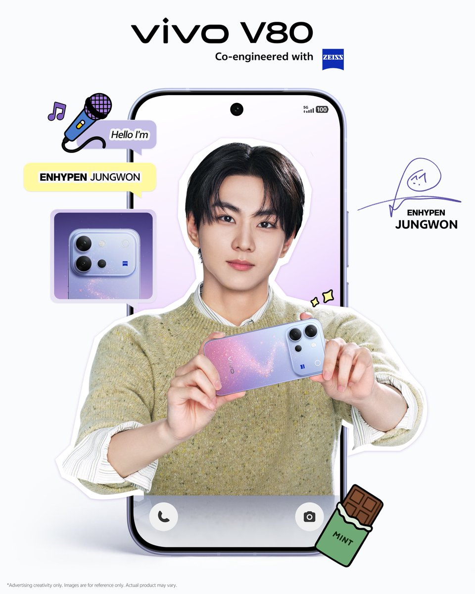 vivoThailand's tweet photo. ENHYPEN JUNGWON, JAKE, SUNGHOON กับสไตล์ที่เป็นตัวเองไม่เหมือนใคร ⭐ ✨

ด้วย vivo V80 สีม่วง Starwish Purple เติมสีสันให้ทุกสไตล์โดดเด่นยิ่งขึ้น พร้อมเปิดประสบการณ์ใหม่ไปด้วยกัน 💜

#vivoV80 #ShineAsWeAre #vivowithENHYPEN
#ENHYPEN #JUNGWON #JAKE #SUNGHOON #vivo https://t.co/nk9n9wzxiu