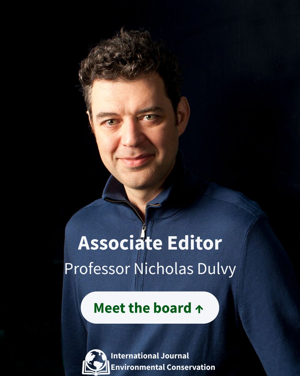 EnvConsJournal's tweet photo. 🌊 Professor Dulvy is a Canada Research Chair in Marine Biodiversity and Conservation at Simon Fraser University whose research focuses on extinction risk and the ecosystem impacts of fishing.

📖 Meet the editorial board - https://t.co/ZodZjEjEfx 

#sustainability #conservation https://t.co/VUww7gp1P6