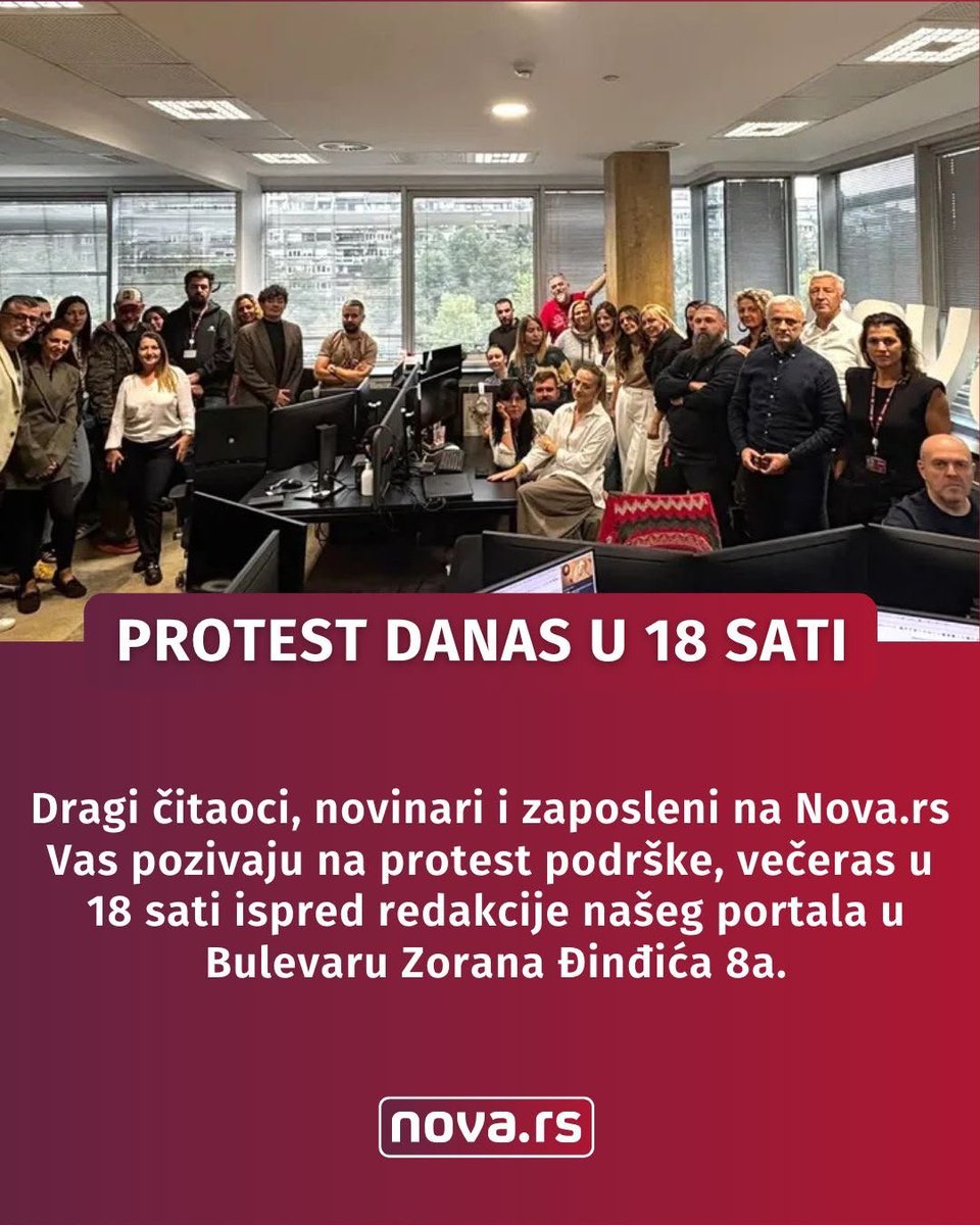 igorfocus's tweet photo. APSOLUTNA PODRSKA. NE DEKLARATIVNA I VERBALNA! Vidimo se u 6! molim za RT da sto vise ljudi vidi. I molim da se u sto vecem broju pojavimo. VAZNO JE! OVI LJUDI NE RADE TO ZA SAMO ZA SEBE! Rade za profesiju, ali rade i za nas. TO MORAMO DA SHVATIMO i to MORAMO DA PODRZIMO! https://t.co/qMgFdzupoV