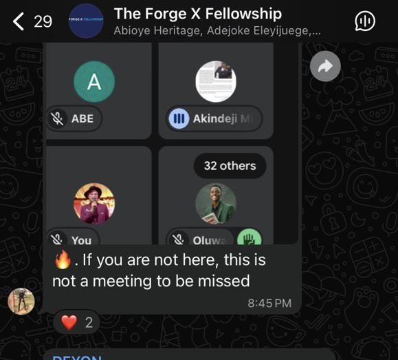 TheForgeXFellow's tweet photo. A quick update on how sessions are kicking off with our Forge-X Fellows. 

To register to participate in our programs, apply here: https://t.co/yO4DY1jsqU. https://t.co/kkFIuAoqGL