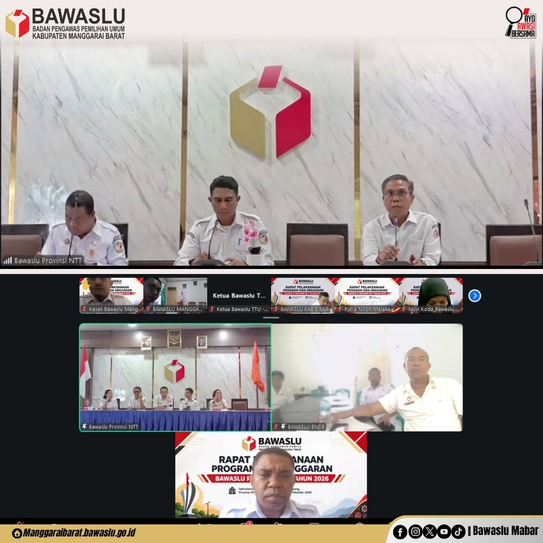 Bws_mabar09's tweet photo. #SahabatAwas

Bawaslu Manggarai Barat mengikuti Monev Program dan Anggaran Tahun 2026 untuk memperkuat akuntabilitas pengelolaan keuangan.

🔗 https://t.co/fUjb9O8mSa

#BawasluRI #BawasluNTT #BawasluMabar #Monev2026 https://t.co/QXNZgNhHvT