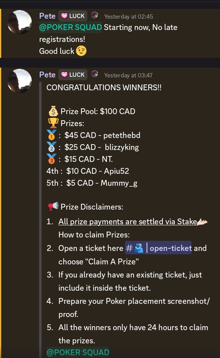 SpinWireMedia's tweet photo. POKER ALPHA: @TwitchLadyLuck DAILY TOURNAMENTS! 

Want to join? Here's what you need to know:

Join the Discord
Use your Discord username as your poker name
Late registration: Up to 5 minutes, subject to the host
No re-entries permitted https://t.co/iGTtqVZ6Oj