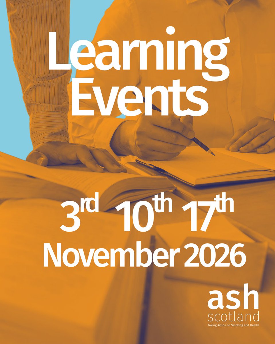 ASHScotland's tweet photo. We have a series of online events taking place in November.

We'll have experts bringing their insights on topics such as
-Smoke and Vapour-free Environments in Scotland
-Children's human rights to good health
-The tobacco-free generation 

Register here - https://t.co/Q05d5OcDzL https://t.co/8MvRjuFyny