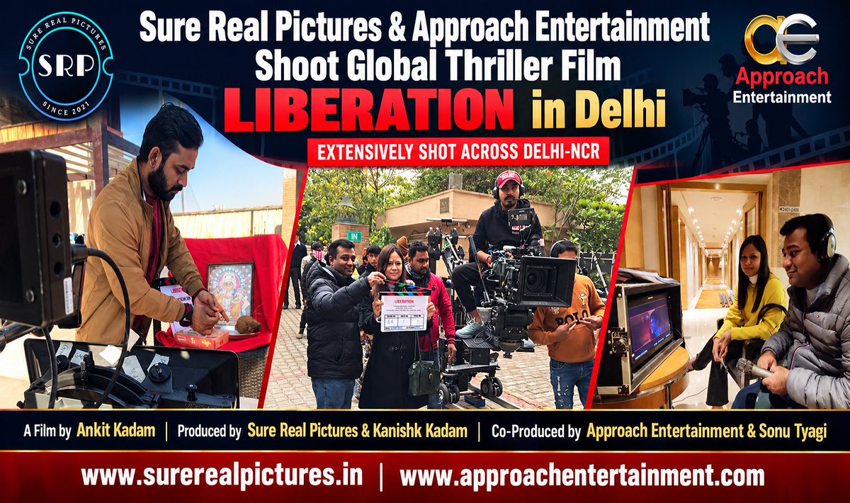 BollywoodTime16's tweet photo. Sure Real Pictures & Approach Entertainment Shoot Global Thriller Film Liberation in Delhi
🔗 Read the full story: https://t.co/FlwWmTd4Hy
#BollywoodTimes11 #SureRealPictures #ApproachEntertainment #Liberation #FilmProduction #Delhi #IndianCinema #GlobalCinema #ThrillerFilm https://t.co/FDjlhS8tLS