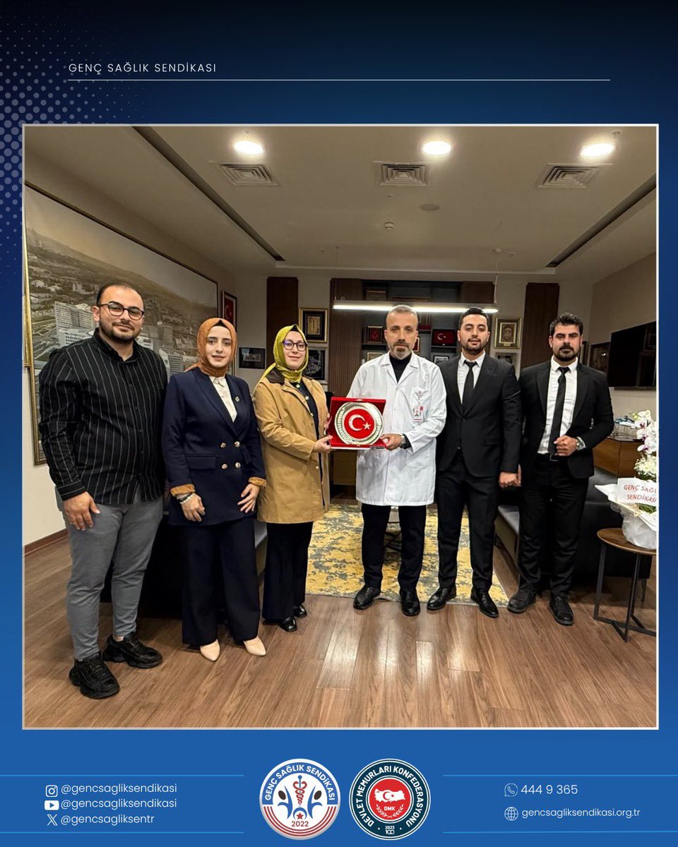 gencsagliksentr's tweet photo. Genel Başkan Yardımcılarımız Betül İkiz Akbulut ve Hüseyin Erginyürek, Ankara 1 No’lu Şube Başkanımız Hayriye Alkan ve şube yönetimimizle birlikte Etlik Şehir Hastanesi Koordinatör Başhekimi Doç. Dr. Mustafa Sırrı Kotanoğlu’nu ziyaret etti.

Gerçekleştirilen ziyarette sağlık emekçisi meslektaşlarımızın sahadaki talep ve beklentileri kendisine iletildi. Gösterdiği nazik ev sahipliği ve çözüm odaklı yaklaşımı için Sn. Mustafa Sırrı Kotanoğlu’na teşekkür ederiz.