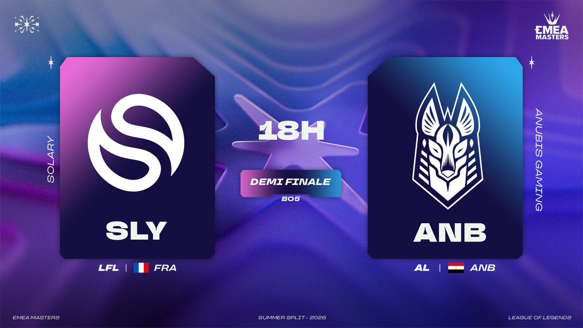 ouat_lol's tweet photo. Nous sommes déjà en demi finale des @EMEAmasters ! 

Ce soir à partir de 18h00 vous pourrez suivre l'affrontement entre @SolaryTV et @Anubis_eSports sur la OUAT TV. 

Ne loupez pas le live juste ici : https://t.co/oZnIN1QcFU https://t.co/PWKEzsFZey