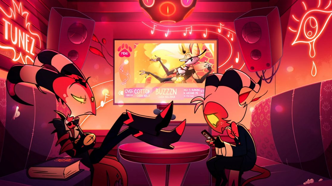 Luke52932147's tweet photo. Uh a reference to Buzzzn's music video !!
I hope they release it soon!!

#HelluvaBossSpoilers #HelluvaBossSeason3 https://t.co/suY9INghbs