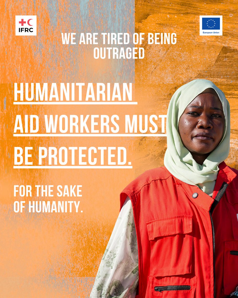 ifrc's tweet photo. Ahead of the International Conference on the Protection of Humanitarian Aid Workers in Brussels, the @IFRC and European Union @eu_echo reaffirm their strong partnership and shared commitment to protecting and supporting humanitarian personnel.

Through this partnership, and with EU funding under the Protect Aid Workers initiative, the IFRC established the RED Family Fund, a solidarity mechanism supporting the families of IFRC staff and volunteers who have tragically lost their lives in the line of duty.

In Brussels, together, and with the support of the Irish Presidency of the Council of the European Union @Ireland2026eu, we will continue to advocate for meaningful protection, stronger accountability and practical support for those who put humanity first.

Safety must be the standard, not the exception.