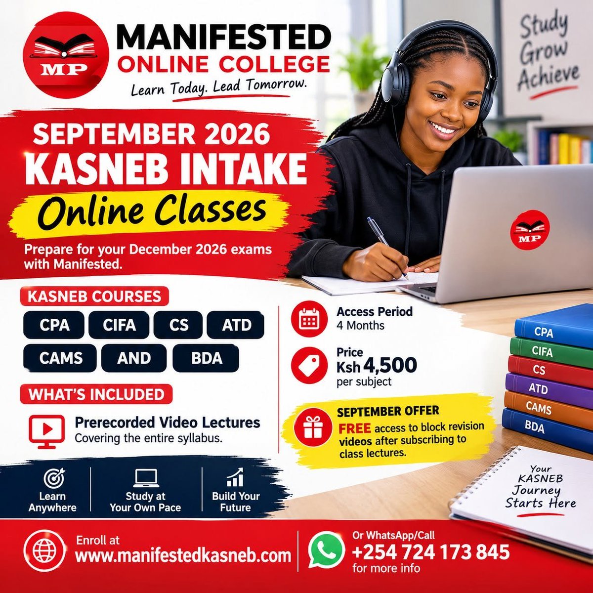 ManifestedP's tweet photo. Join Manifested Online College and study with prerecorded video lectures covering the entire syllabus—learn at your own pace, wherever you are.0724173845 #kalonzookoakenya #kpc2026 #manchesterunited #mashujaathematicweek https://t.co/qGUrP87Z7b