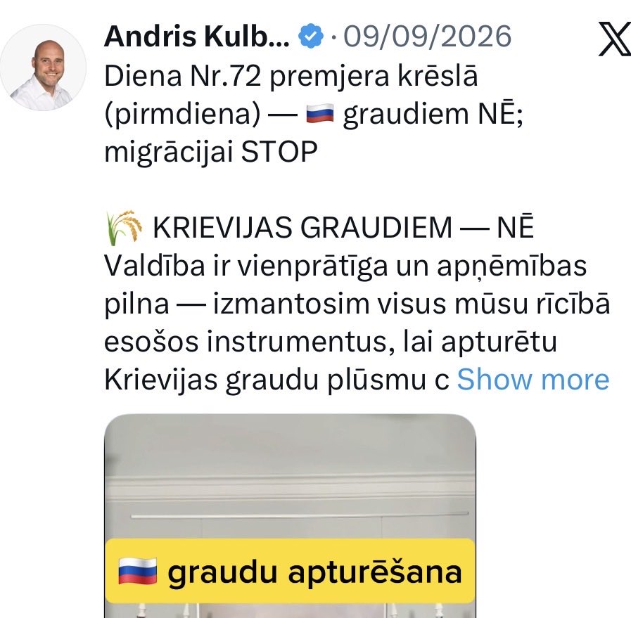 evita_purina's tweet photo. Pagāja vēlēšanas, un Krievijas graudi vairs nav Krievijas graudi. https://t.co/labEOffRaS