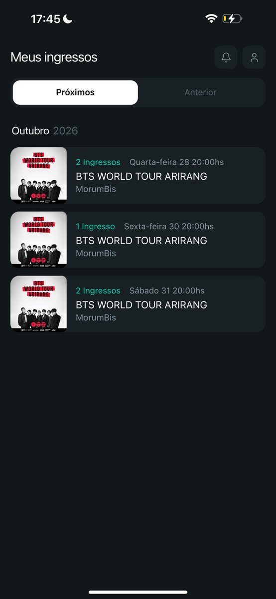douglasteis57's tweet photo. 🚨 VENDO INGRESSOS PARA O SHOW DO BTS 🚨

🎟️ PISTA 

🎟️Arquibancada 

Faço todas as comprovação Faço contrato na gov 

interessados, me chamem na dm ou comente aqui! 📩

#vendo #BTS #compro https://t.co/aknpwyRCig