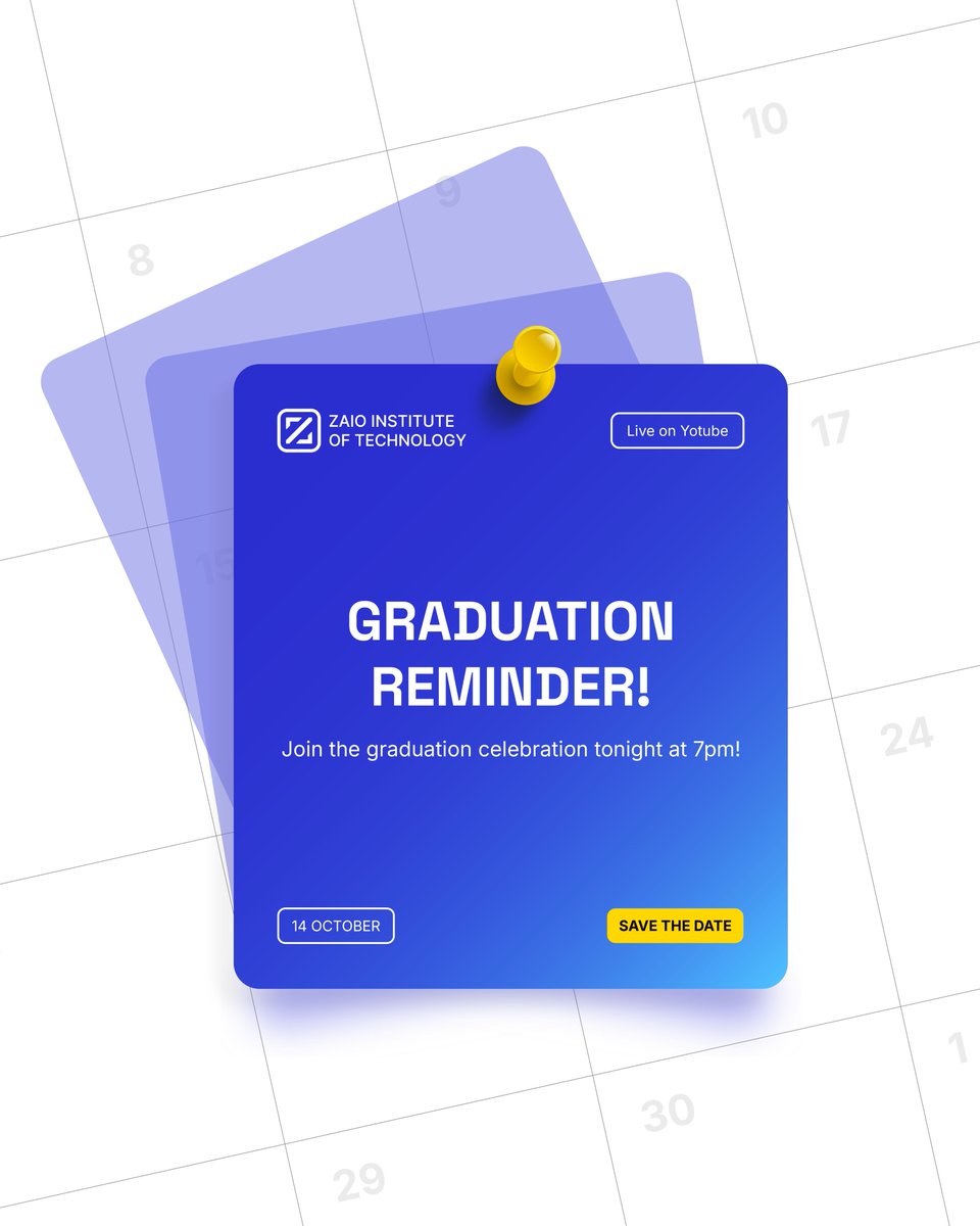zaiotech's tweet photo. Tonight’s the night! 🎓

Celebrate Zaio’s graduates at 7pm with guest speaker Jonas Singbo, Senior Software Developer.

Your next dose of tech career inspiration? Don’t miss it. 👀

👉 Tune in: https://t.co/QHP4pqy3U0

#Zaio #ZaioGraduation https://t.co/kq0MNBdy8j