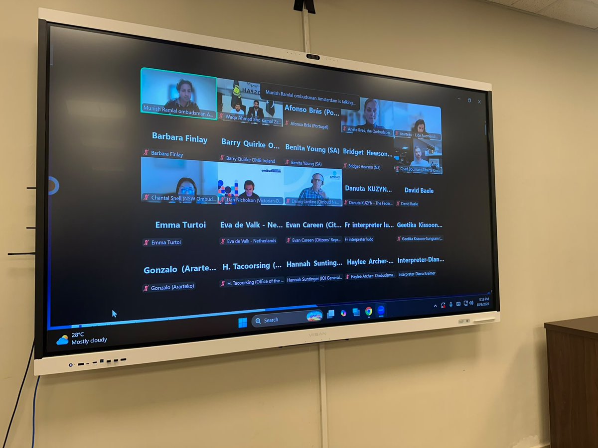 fospah's tweet photo. The IOI, the global network of Ombudsman institutions, held the first meeting of its AI Working Group.
The meeting focused on developing a shared agenda among Ombudsman institutions on the potential and responsible use of AI, particularly in complaint filing, processing. https://t.co/gZmwJQWpIk