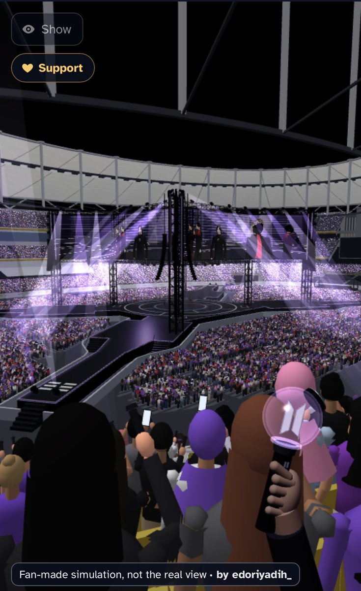 heyFeera's tweet photo. Someone says this one lebih accurate. 
So yeah here's my view for both day😍

🔗: https://t.co/YrvL0UACG8
#BTSinKL #BTS_WORLDTOUR_ARIRANG https://t.co/G1EgpIqGqY